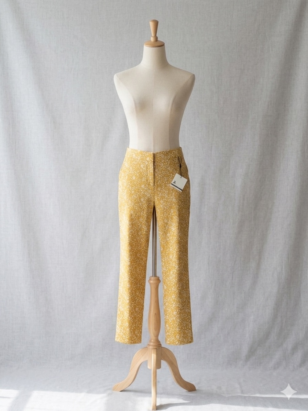 Jules & Leopold Yellow Speckled Cropped Trousers